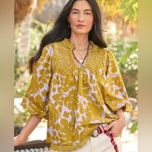 Sundance Harmonia Peasant Blouse Size XS